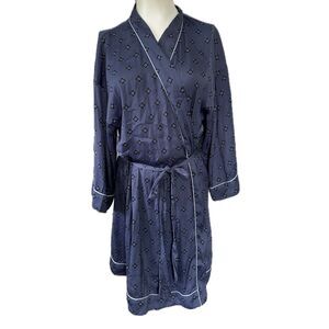 Nordstrom Lingerie Silky Short Lightweight Robe Self Tie Belt S
